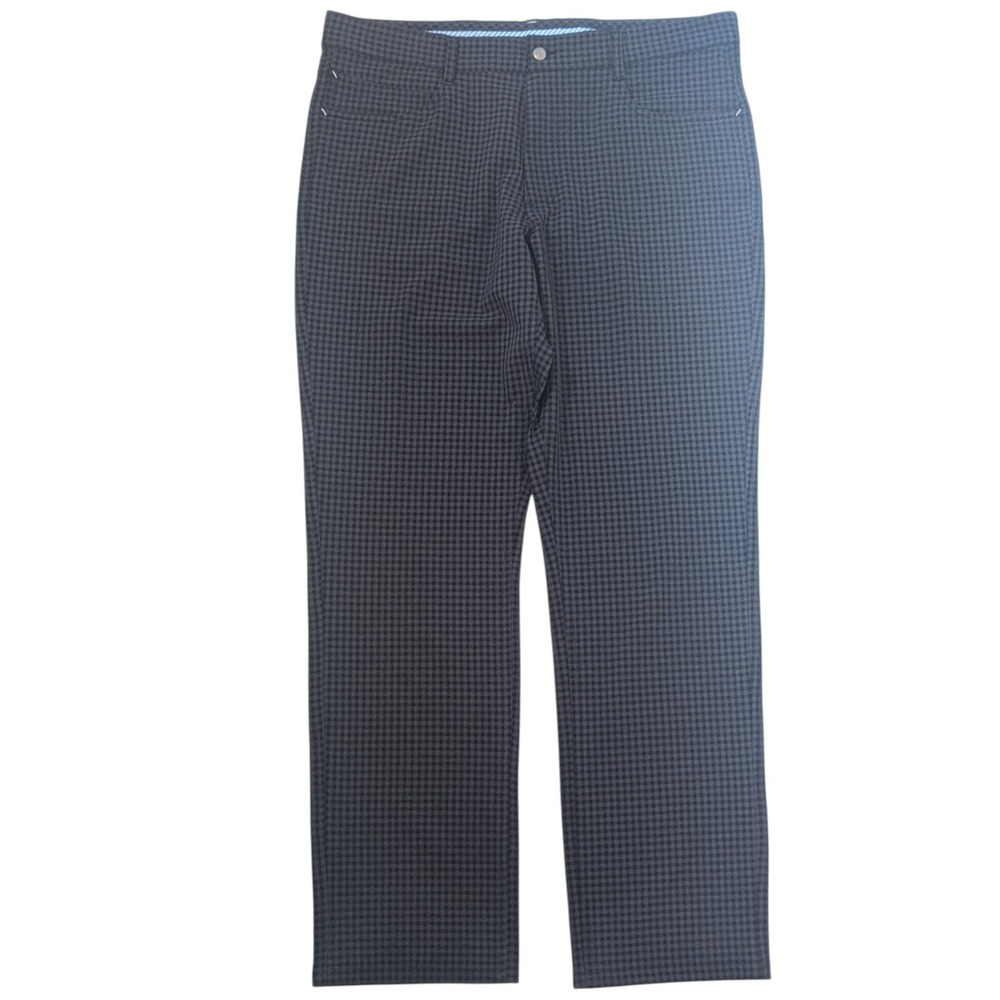 FootJoy Mens Athletic Fit Golf Pants W36 L32 Black‎ Gray Plaid